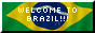 The Brazilian flag with the words Welcome to Brazil! written on top of it.